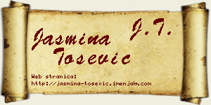 Jasmina Tošević vizit kartica